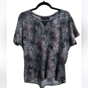 Cuddl Duds Climate Right Floral Mesh Workout Top XL Activewear Loungewear Sporty